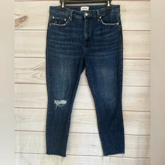 PISTOLA Distressed Skinny Ankle Jeans Size 30 Dark Wash Denim - Picture 2 of 16
